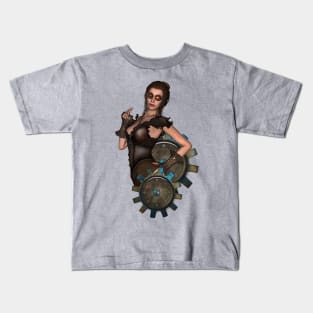 The lady of Steampunk Kids T-Shirt